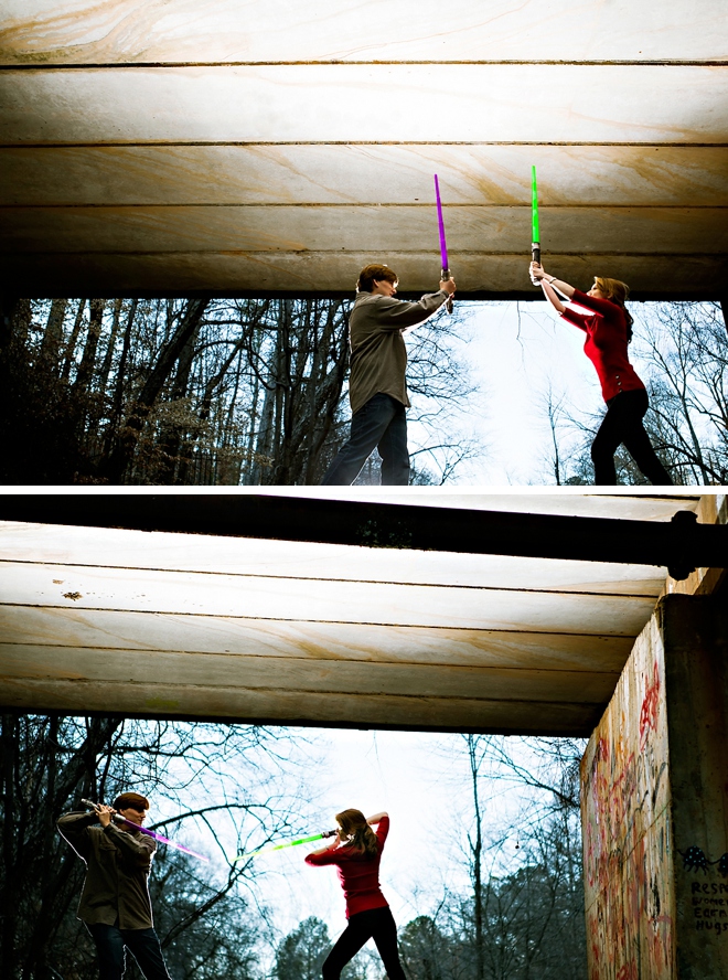 Lightsabers and Card Games Engagement by Chelsea Patricia Photography on ArtfullyWed.com