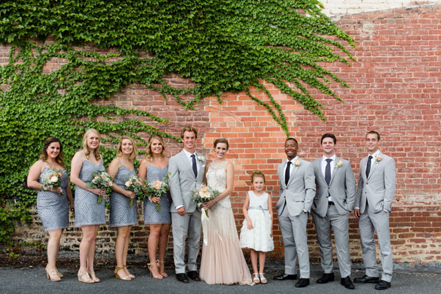An urban vineyard wedding in Virginia including the groom's daughter by Christy McKee Photography