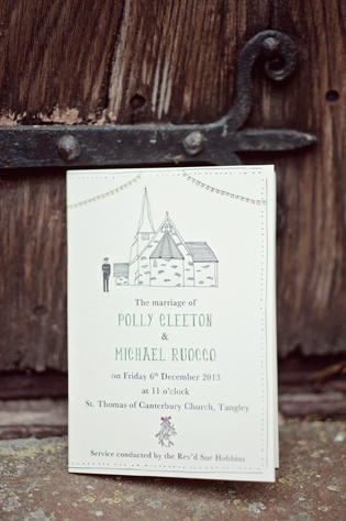 A white and silver holiday wedding in the English countryside by Claire Barrett || see more on blog.nearlynewlywed.com