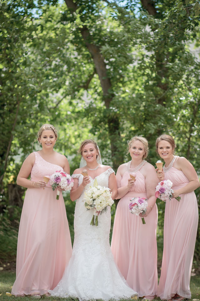 A charming, intimate summer garden wedding in Alberta with an ice cream truck | Crown Photography