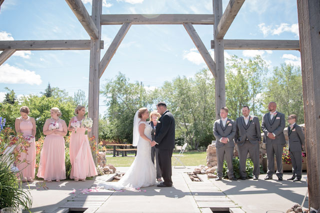 A charming, intimate summer garden wedding in Alberta with an ice cream truck | Crown Photography