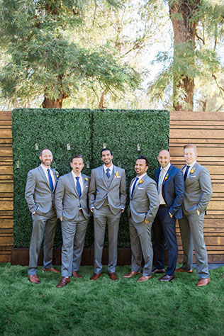A traditional yet modern multicultural backyard estate wedding with a colorful palette of navy, coral and marigold by Dan & Erin PhotoCinema
