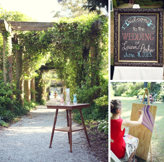 A DIY summer wedding with five different cakes at Airlie Gardens by Dana Laymon Photography || see more on blog.nearlynewlywed.com