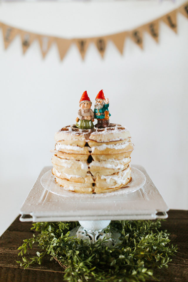 A charming DIY brunch wedding with doughnuts and a wedding waffle instead of a cake by Emily Nicole Photo