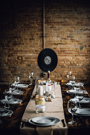 An autumn Salvage One wedding in Chicago with DIY details and urban flair | Erin Hoyt Photography: http://erinhoytphotography.com