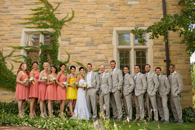 A summer wedding in the bride's favorite color - yellow - by Erin Johnson Photography || see more on blog.nearlynewlywed.com