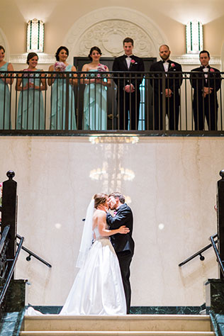 A mint and lavender hotel ballroom wedding in Tulsa by Fleckography Co.