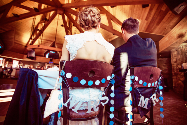 A summer mountain wedding with tons of DIY details by From the Hip Photo || see more on blog.nearlynewlywed.com