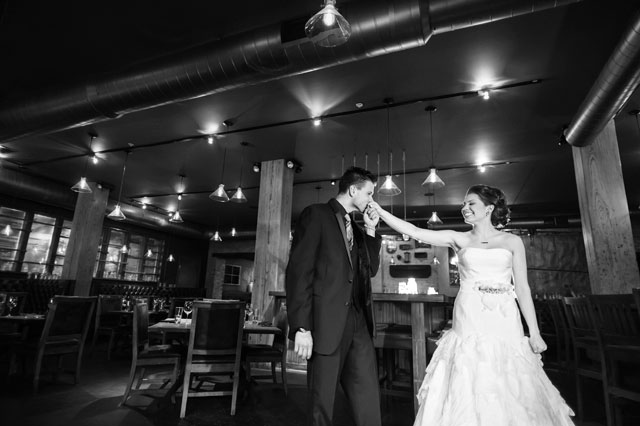 A unique and modern blue wedding at the Historic Pritzlaff in Milwaukee | Front Room