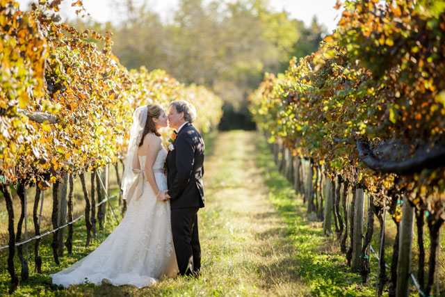 An elegant autumn wedding at The Williamsburg Winery | Grant & Deb Photographers: grantdeb.com