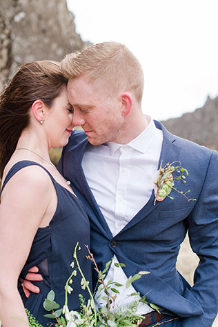 A styled engagement session in Iceland at the stunning waterfall Gullfoss by Hannah Leigh Photography