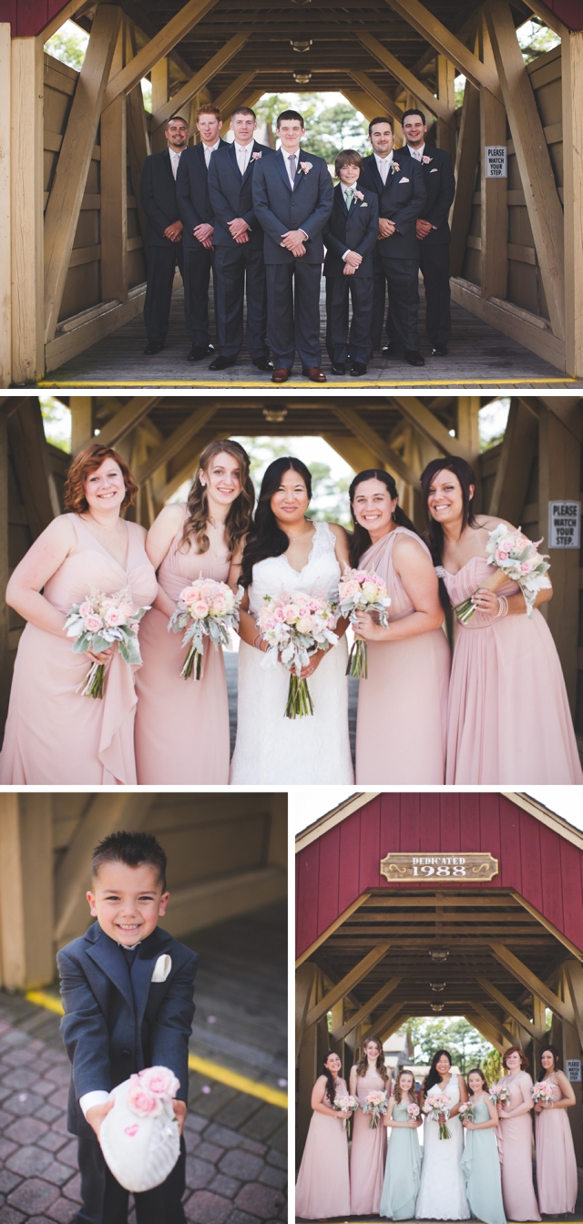 A sweet, romantic rustic wedding in blush pink with a dash of sparkle by Hello Gorgeous Photography || see more on blog.nearlynewlywed.com