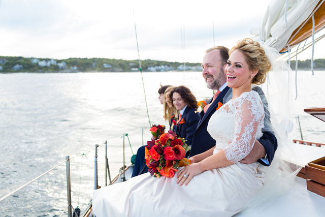 A romantic sailboat vow renewal off the coast of Maine by I AM SARAH V Photography