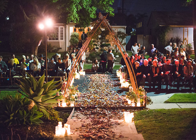 A neighborhood block party Friendsgiving celebration turns into a surprise pop-up wedding | Jacqueline Pilar Photography: http://pilarreflections.blogspot.com | Wild Heart Events: http://www.wildheartevents.com
