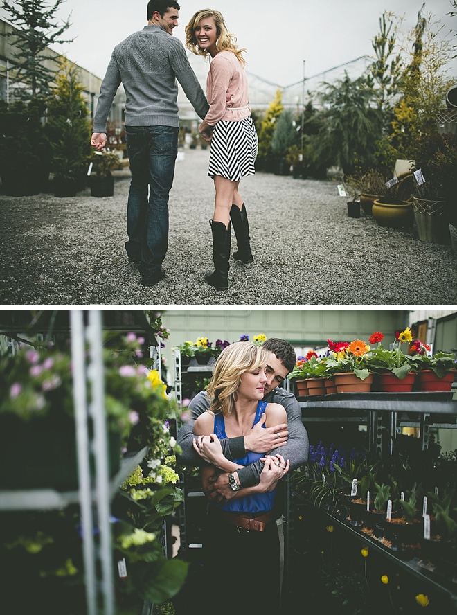 Portland Garden Center Engagement by Jamie Jones Photography