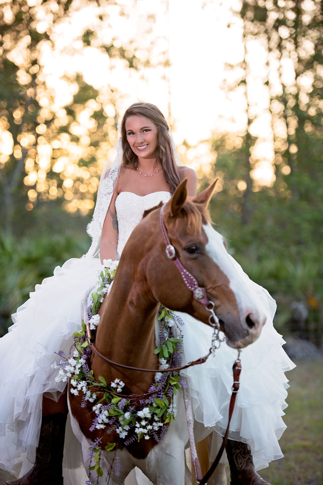 A fabulously elegant and vintage farm wedding in Florida with horses and an outdoor ceremony by Jamie Reinhart Photography
