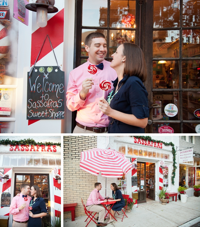 Sassafras Sweet Shoppe Engagement by Jenna Michele Photography