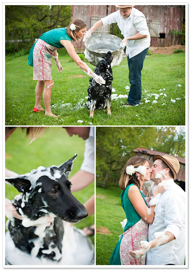Doggie Wash Anniversary Session by Jennie Andrews Photography on ArtfullyWed.com