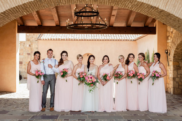 A romantic and organic floral wedding in Escondido in gorgeous shades of pink by Jennifer Lindberg Weddings
