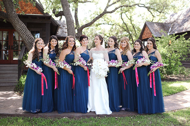 A beautiful Camp Lucy wedding with teal and magenta details by Jessica Frey Photography