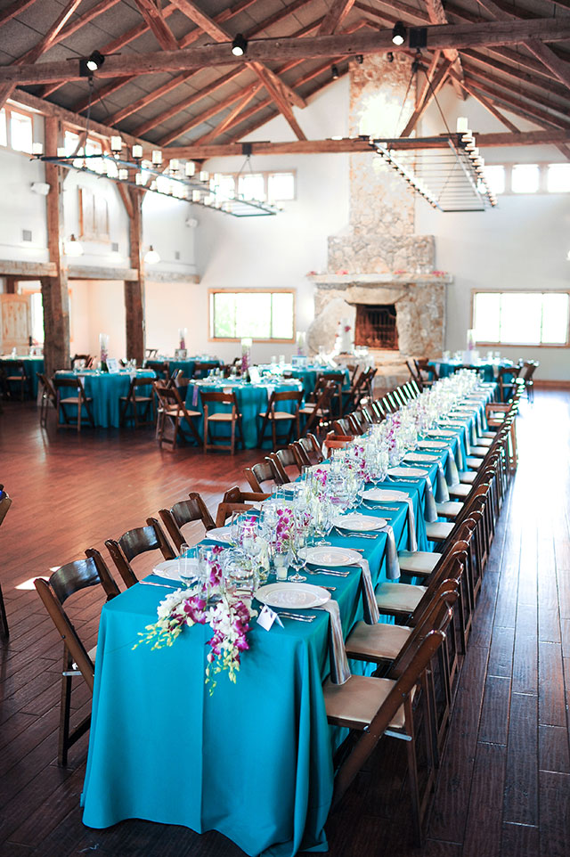 A beautiful Camp Lucy wedding with teal and magenta details by Jessica Frey Photography