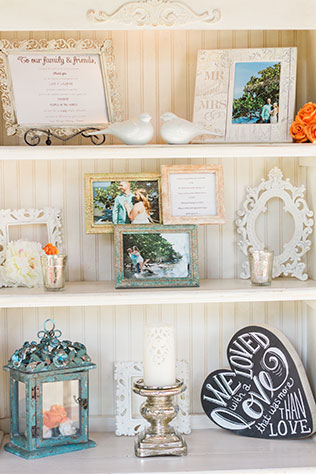 A rustic Florida ranch wedding with a coral and Tiffany blue palette and tons of chalkboard details by Jillian Joseph Photography