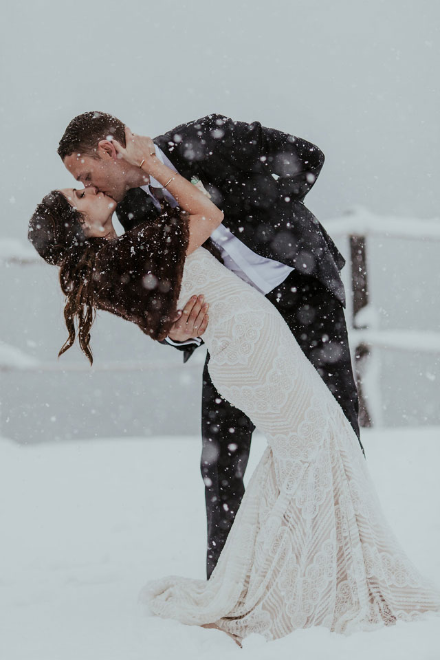 An April Lake Tahoe wedding with a magical snowy backdrop by Jocelyn Noel and Hunter & Company, Event Planning and Design