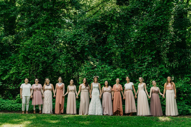 A bohemian fairy tale wedding in Philadelphia at a local arboretum by Justin Johnson Photography and Mallory Weiss Planning