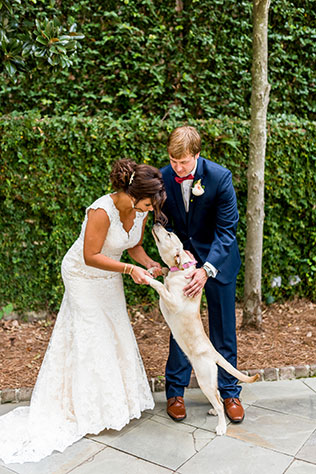A bold and fun navy blue and claret wedding in Charleston by Kaitlin Poirier Photo & Video