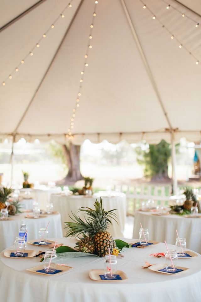 A romantic summer Hawaii Polo Club Wedding with pineapples and surfboards | Kara Donovan Photography