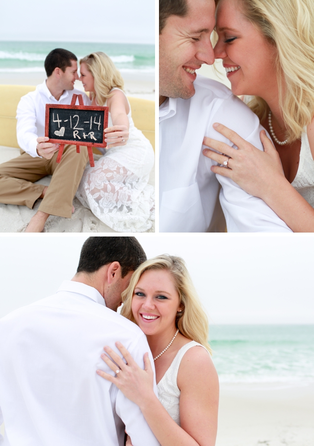 A foggy beach engagement in Pensacola by Kate's Captures Photography || see more on blog.nearlynewlywed.com