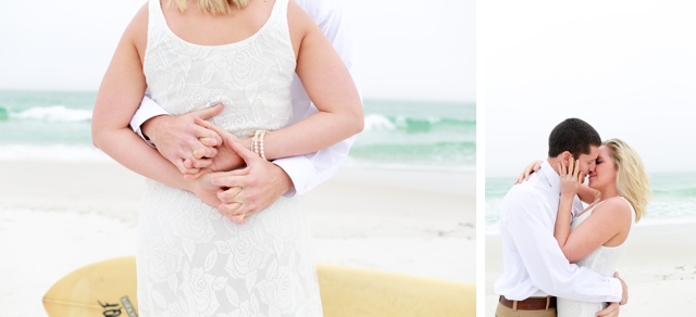 A foggy beach engagement in Pensacola by Kate's Captures Photography || see more on blog.nearlynewlywed.com