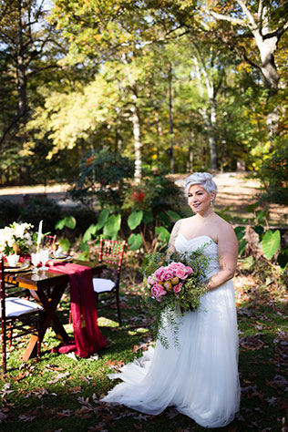 A romantic and private raspberry and gold vow renewal by Katy Murray Photography