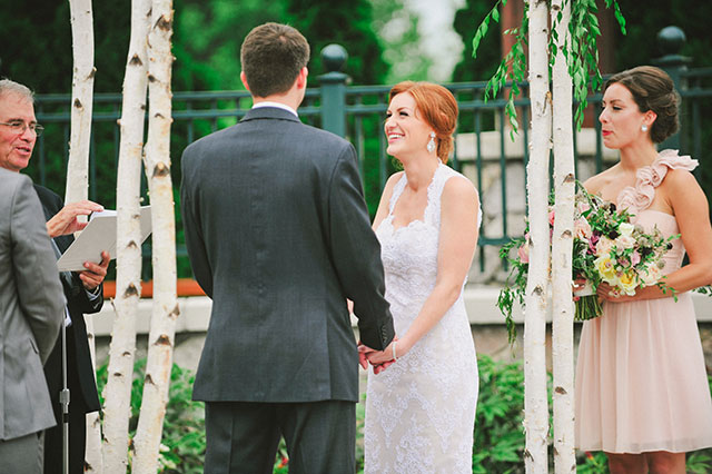 A beautiful tented backyard wedding with vintage, blush-hued decor | Kelly Brown Weddings: http://kellybrownweddings.com
