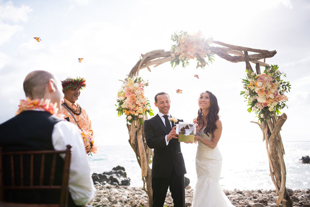 An elegant pastel island wedding in Maui by Kevin Lubera Photographer and Bliss Wedding Design & Spectacular Events