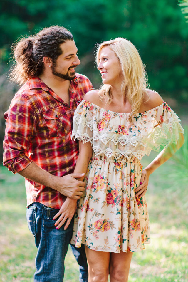 An amazingly sweet and rustic animal farm engagement session in Texas with their horses and dogs // photos by Kristen Curette Photography: http://www.kristencurette.com || see more on https://blog.nearlynewlywed.com