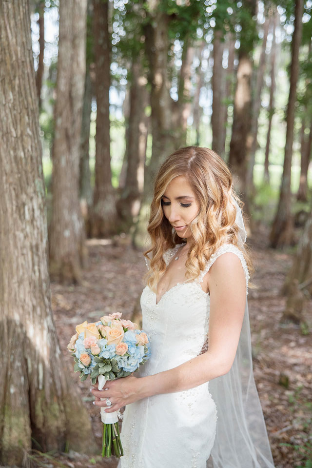 A dreamy and classic peach, gold and dusty blue wedding in Tarpon Springs by #24KVendor Kristen Marie Photography