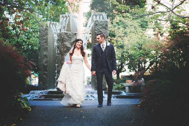 A vintage-inspired museum wedding at Engine House 25, home to a winery and the Roberto Clemente Museum | La Candella Weddings: lacandellaweddings.com