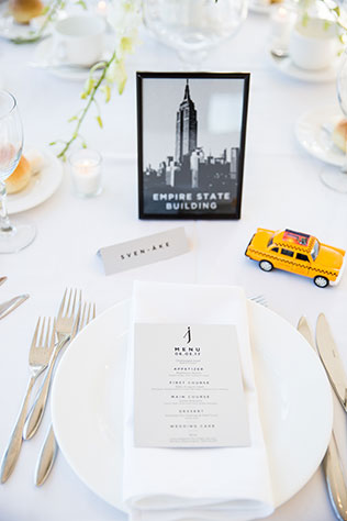 A classic NYC summer wedding with an I Love New York theme by Laura Rose Wedding Photography