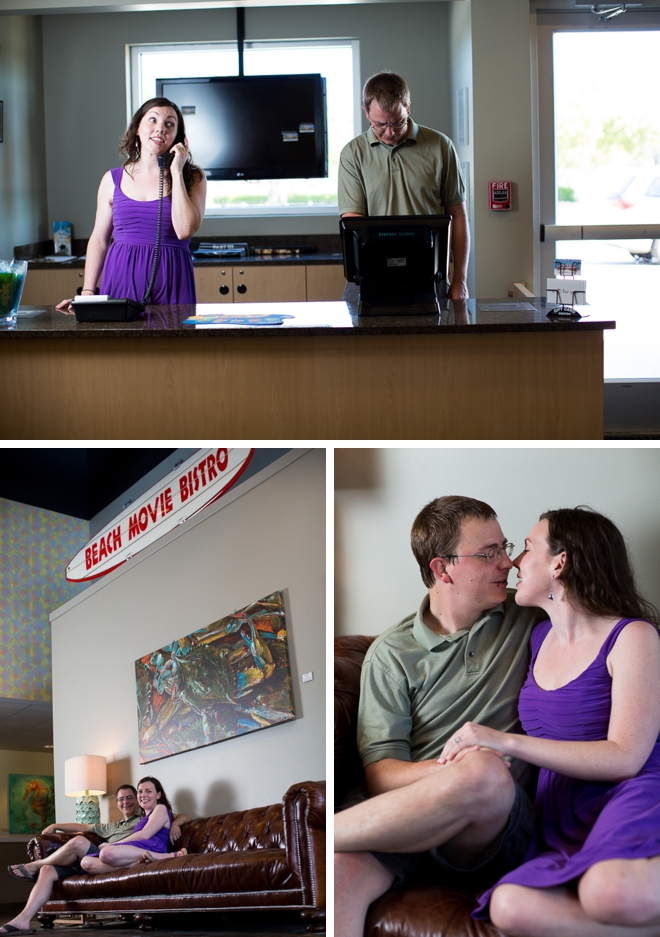Beach Movie Bistro Engagement by Leigh Skaggs Photography