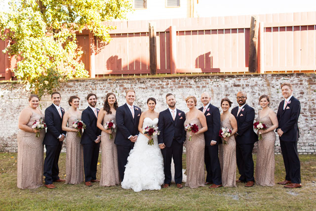 A romantic Southern wedding at a railroad museum in Savannah by Leslie West Photography
