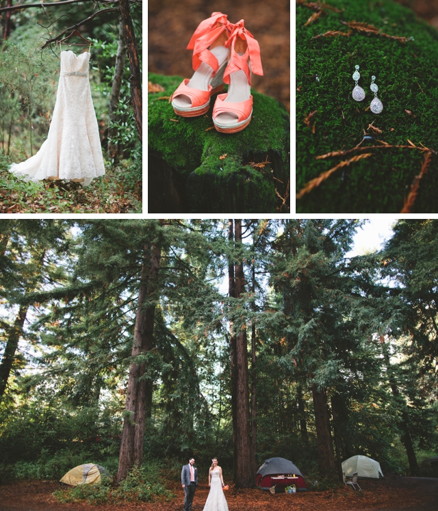 A rugged, foggy mountain wedding in the redwoods by Let's Frolic Together || see more on blog.nearlynewlywed.com
