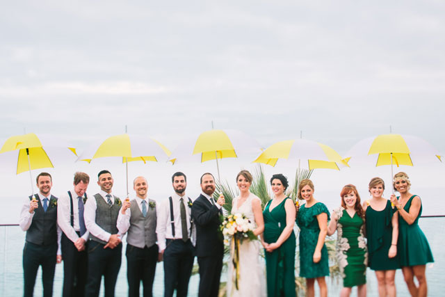 A California seaside wedding with emerald green and geometric details | Let's Frolic Together: http://www.letsfrolictogether.com
