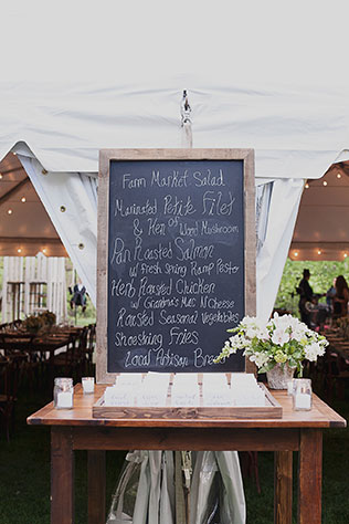 A combination city hall and backyard wedding with an elegant tented reception by Levi Stolove Photography