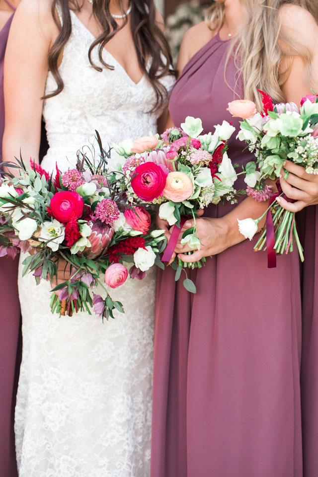 An autumn wedding with sweet handmade touches and a palette of rich plum and gray by Lindsay Campbell Photography