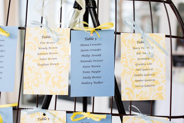 A sweet summer wedding with a blue and yellow lovebird theme // photos by Lindsay Fauver Photography: http://www.LindsayFauverPhotography.com || see more on https://blog.nearlynewlywed.com