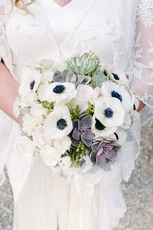 A sunny winter same sex Palm Springs destination wedding with a palette of indigo and rose gold by Liz Daino Photography