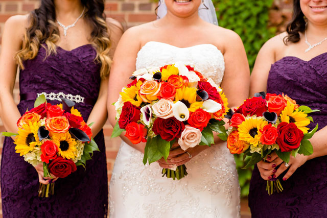A lovely purple autumn wedding in Akron at the Stan Hywet by Loren Jackson Photography