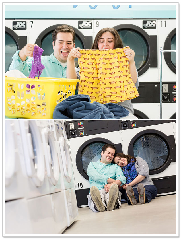 Laundromat Engagement Session by Lauren Reynolds Photography on ArtfullyWed.com