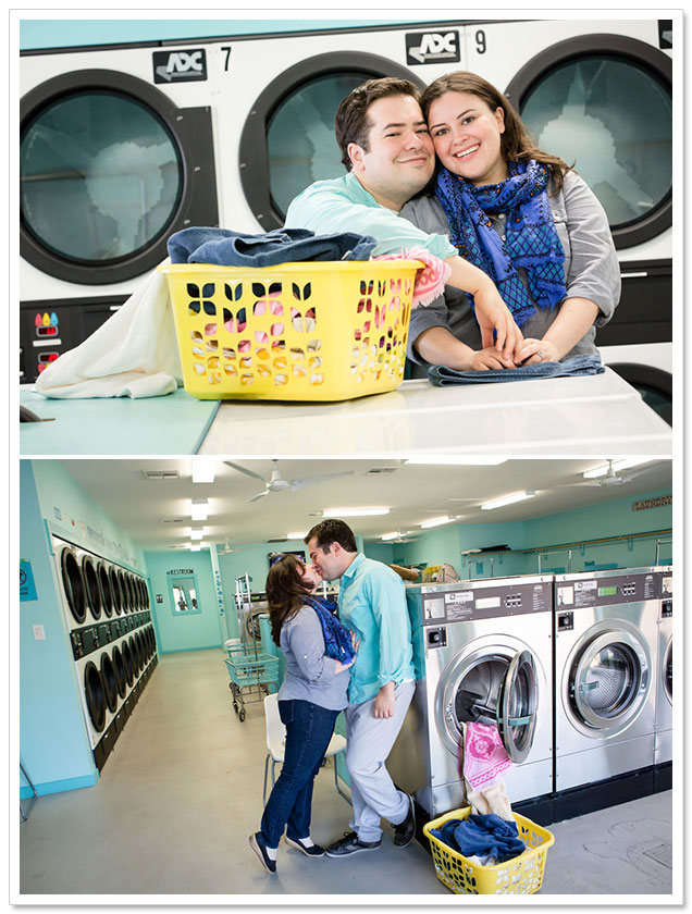 Laundromat Engagement Session by Lauren Reynolds Photography on ArtfullyWed.com